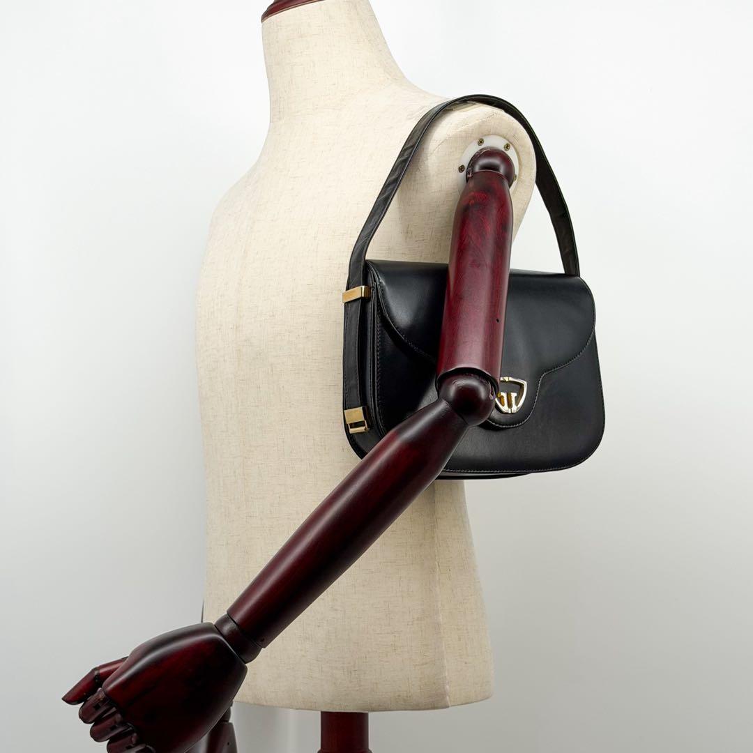 Gucci Vintage Handbag Black GG Interlocking — view 5