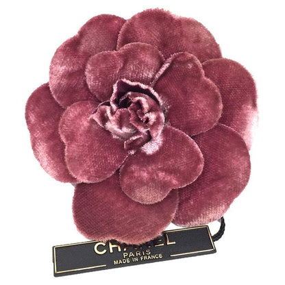 Chanel Camellia Corsage Pink Velour Pink Aq11555