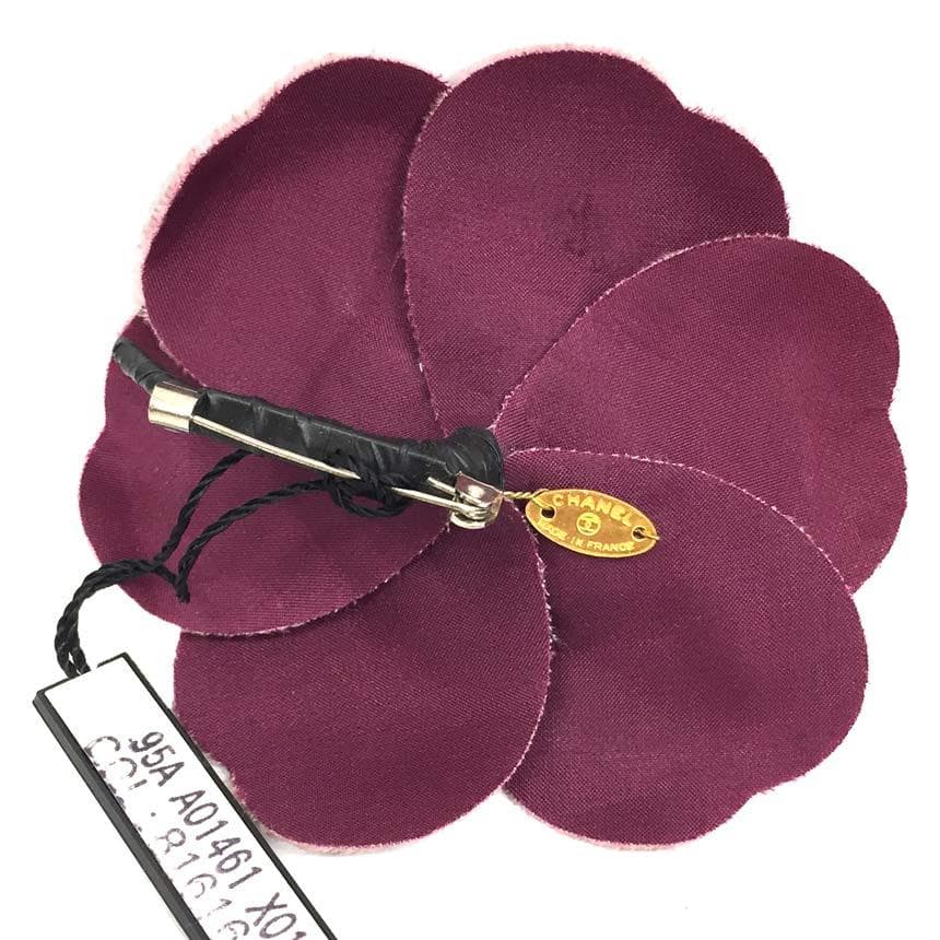 Chanel Camellia Corsage Pink Velour Pink Aq11555