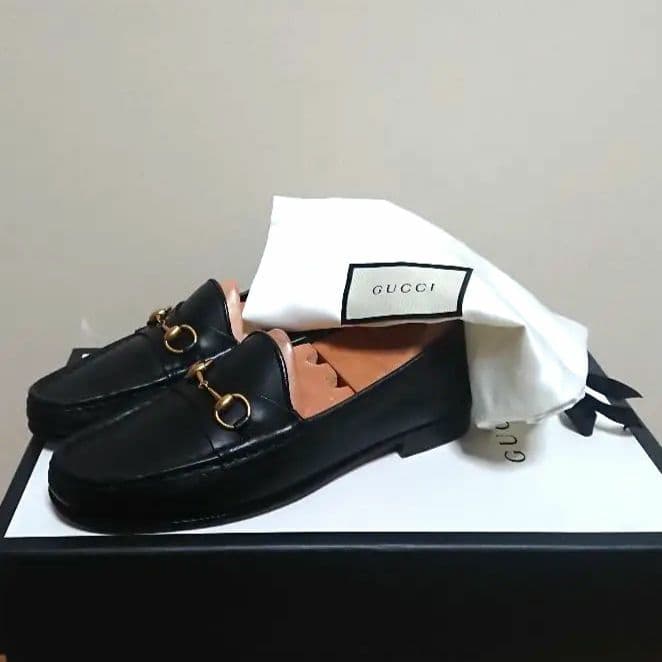 Gucci 1953 Horsebit Loafers Black Gold 37