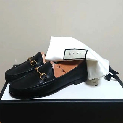 Gucci 1953 Horsebit Loafers Black Gold 37