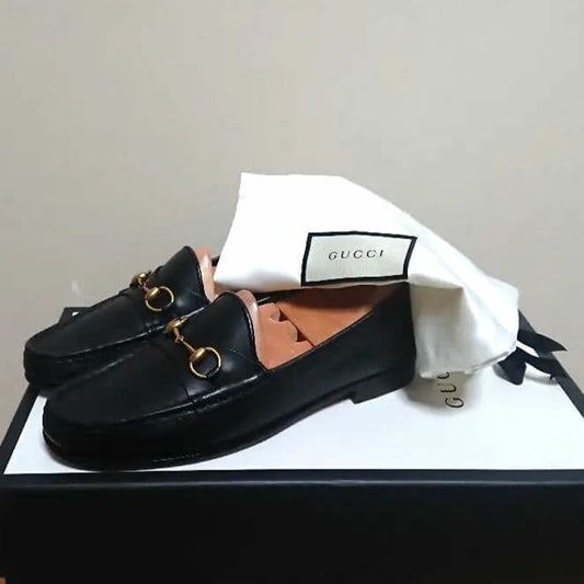 Gucci 1953 Horsebit Loafers Black Gold 37