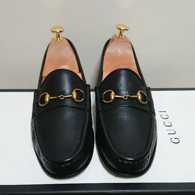 Gucci 1953 Horsebit Loafers Black Gold 37