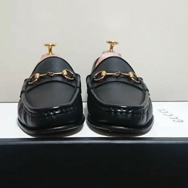 Gucci 1953 Horsebit Loafers Black Gold 37
