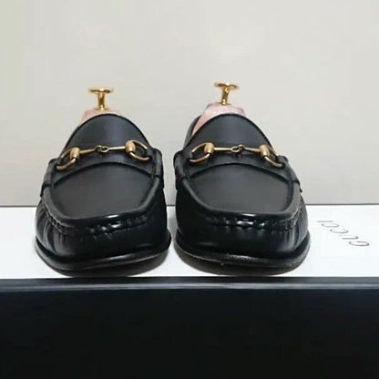 Gucci 1953 Horsebit Loafers Black Gold 37