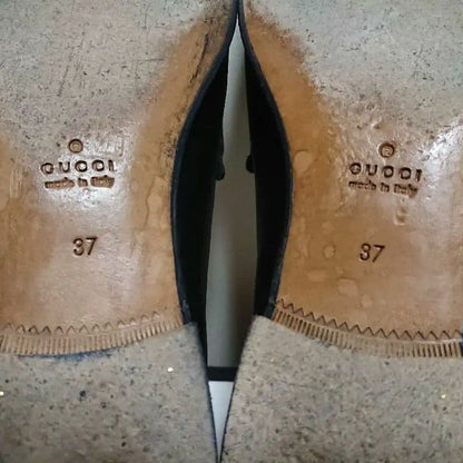 Gucci 1953 Horsebit Loafers Black Gold 37