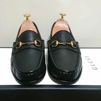 Gucci 1953 Horsebit Loafers Black Gold 37