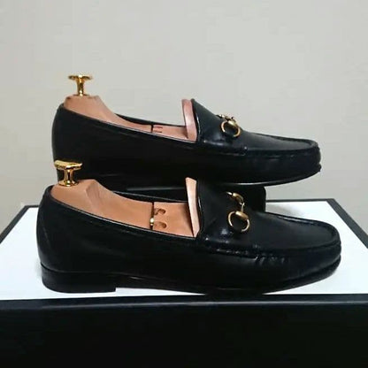 Gucci 1953 Horsebit Loafers Black Gold 37