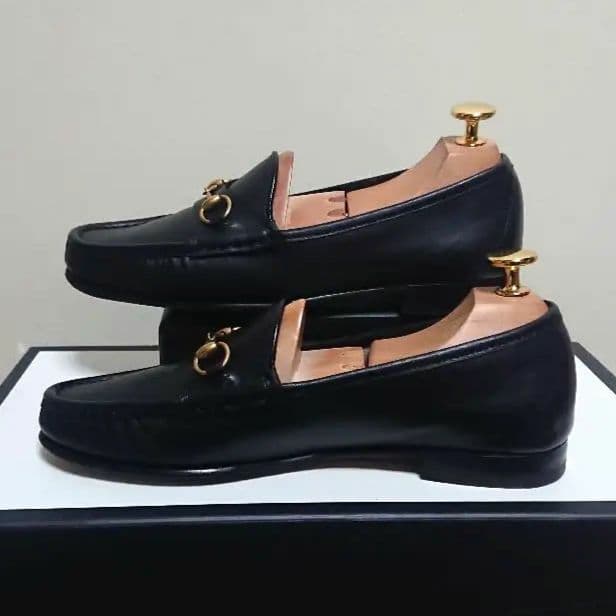 Gucci 1953 Horsebit Loafers Black Gold 37