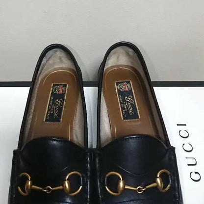 Gucci 1953 Horsebit Loafers Black Gold 37