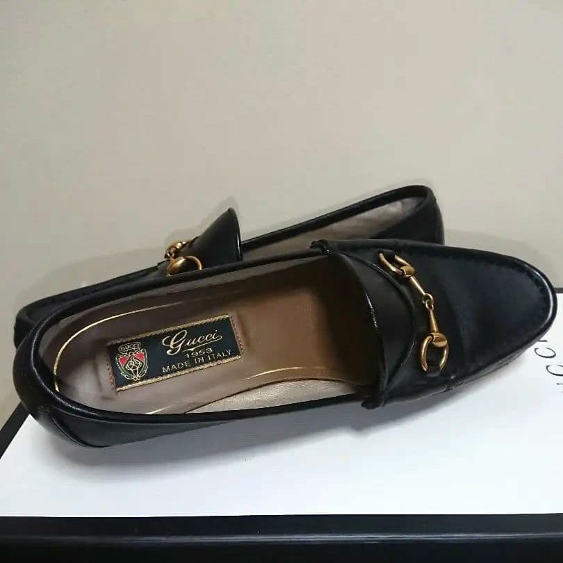 Gucci 1953 Horsebit Loafers Black Gold 37