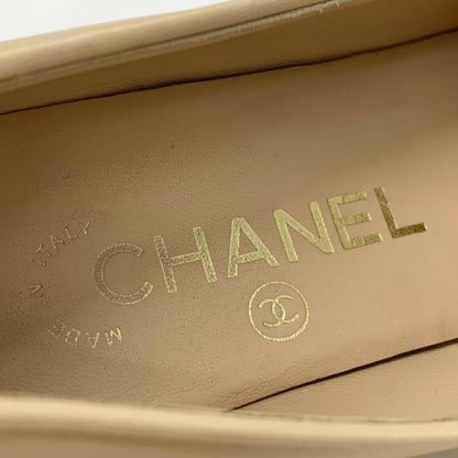 Chanel Leather CC Logo Rhinestone Pearl Opera Shoes Loafers — view 7