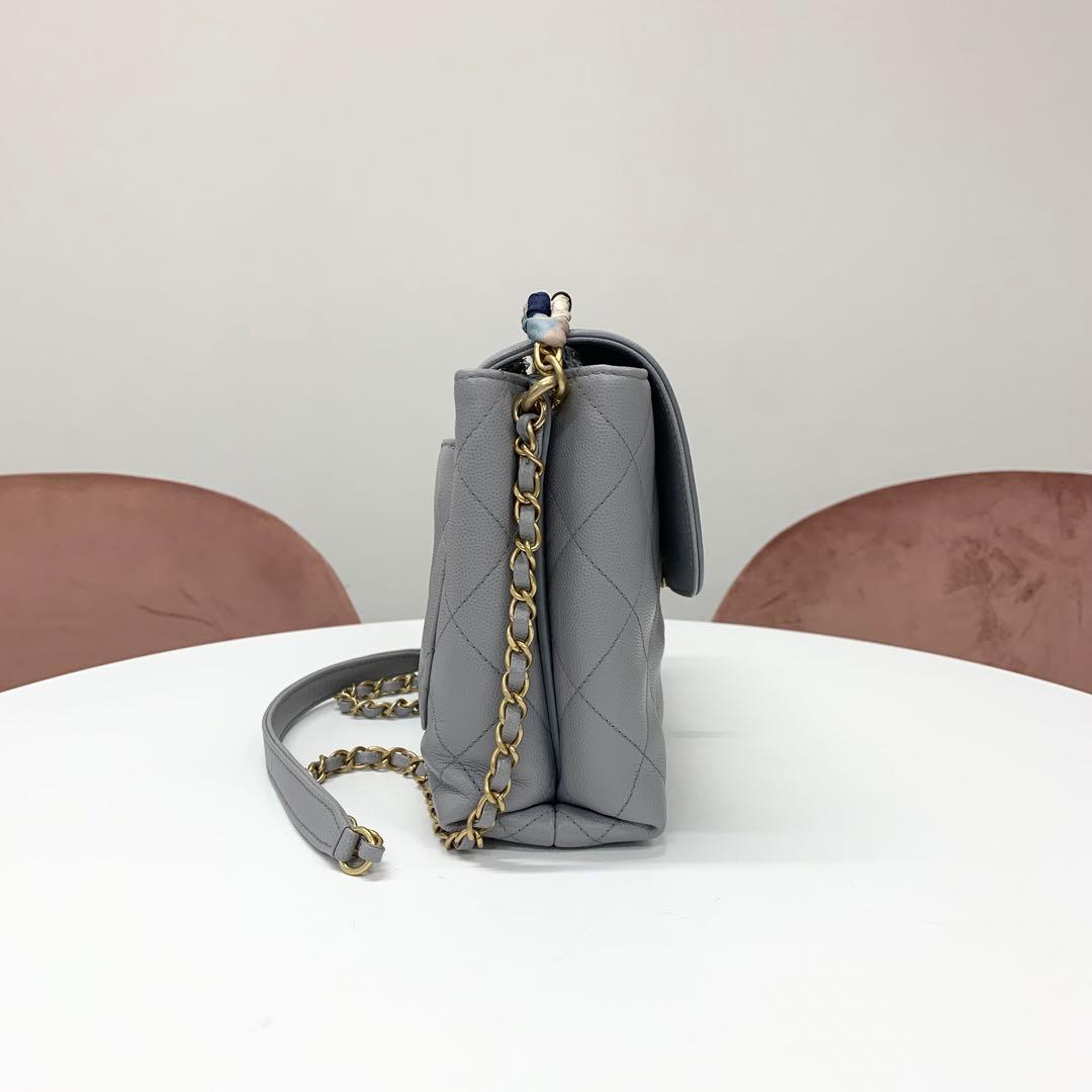 Chanel Quilted CC Logo Caviar Leather 2-Way Shoulder Bag — view 2