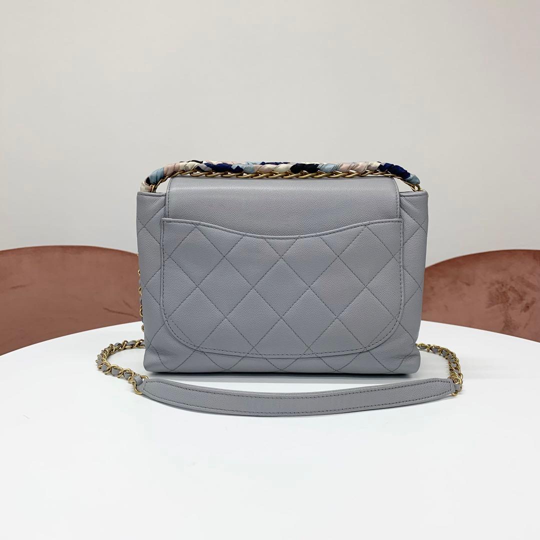 Chanel Quilted CC Logo Caviar Leather 2-Way Shoulder Bag — view 3