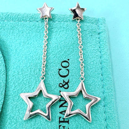 Tiffany & Co Star Drop Earrings In 925 Silver