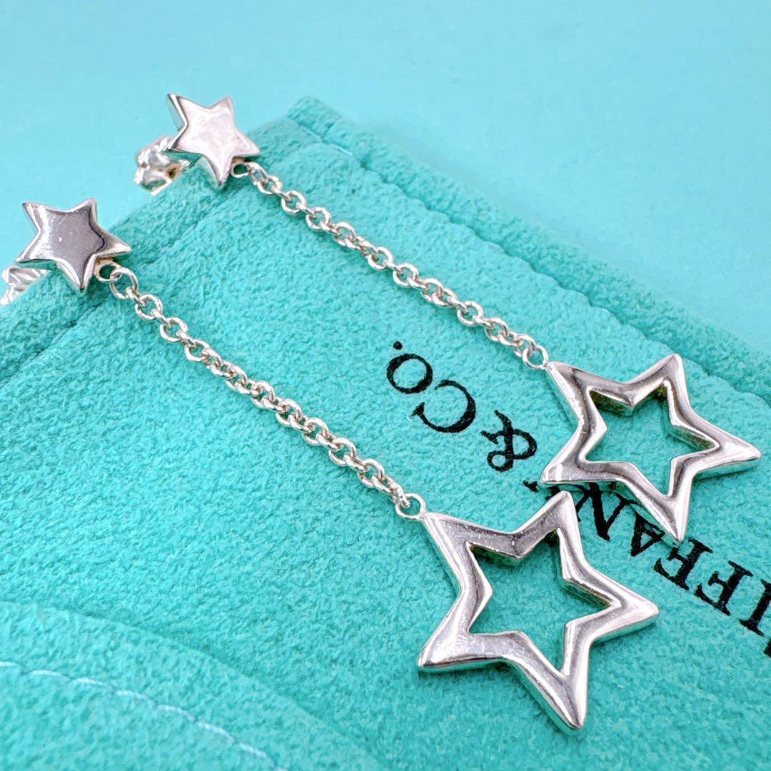 Tiffany & Co Star Drop Earrings In 925 Silver