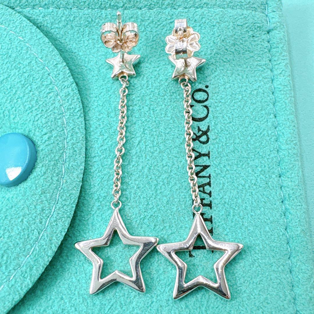 Tiffany & Co Star Drop Earrings In 925 Silver