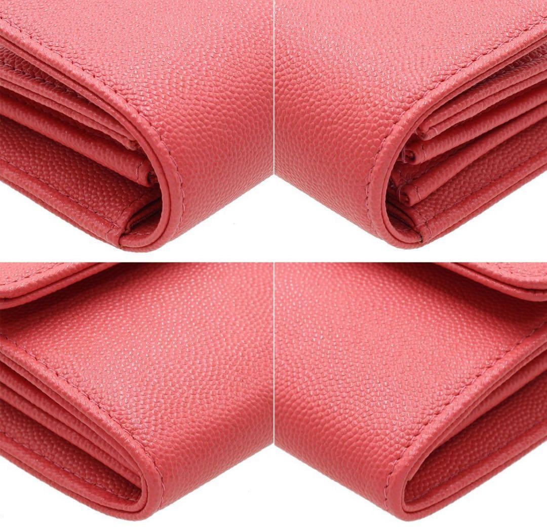 Chanel Caviar Skin Coco Mark Bifold Long Wallet