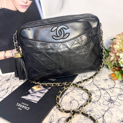 Chanel Camera Bag Quilted CC Logo Vintage
