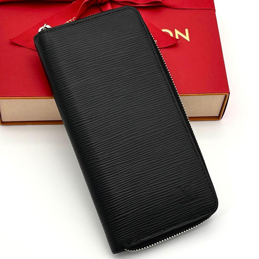 Louis Vuitton Epi Zippy Wallet Vertical Black