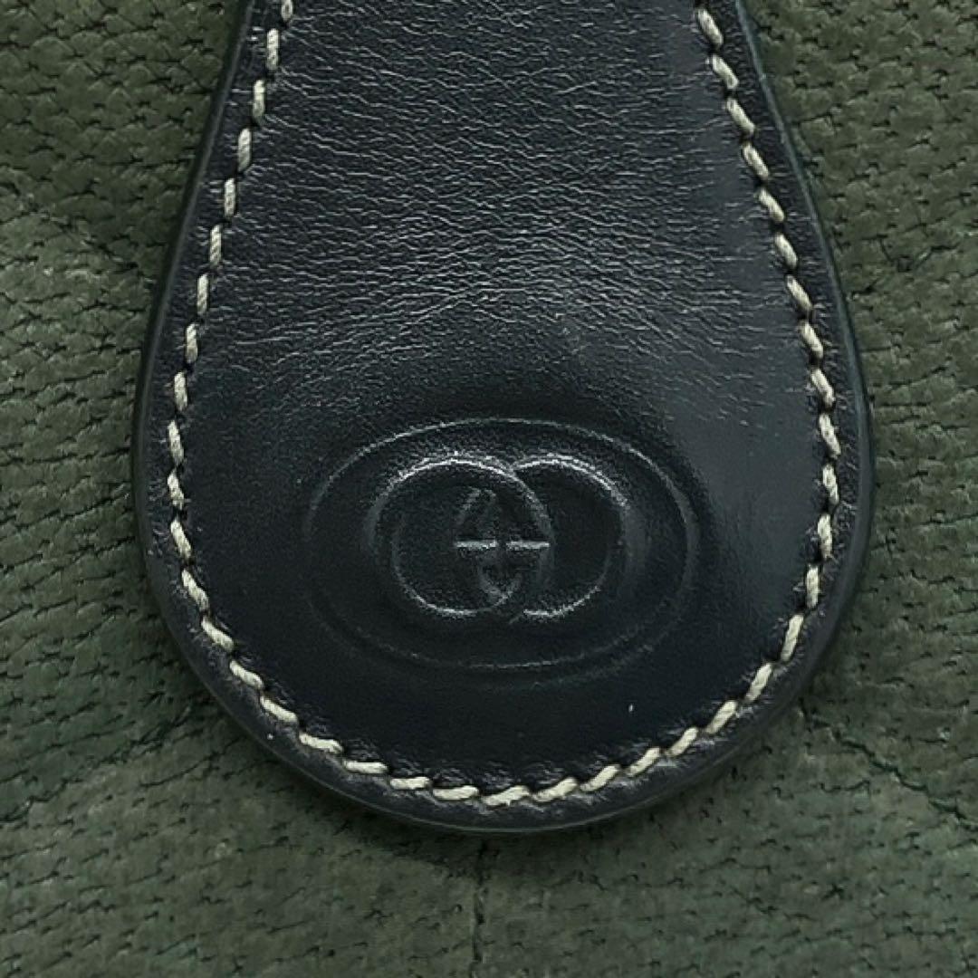 Gucci Shoulder Bag Gold Hardware Suede Leather Green