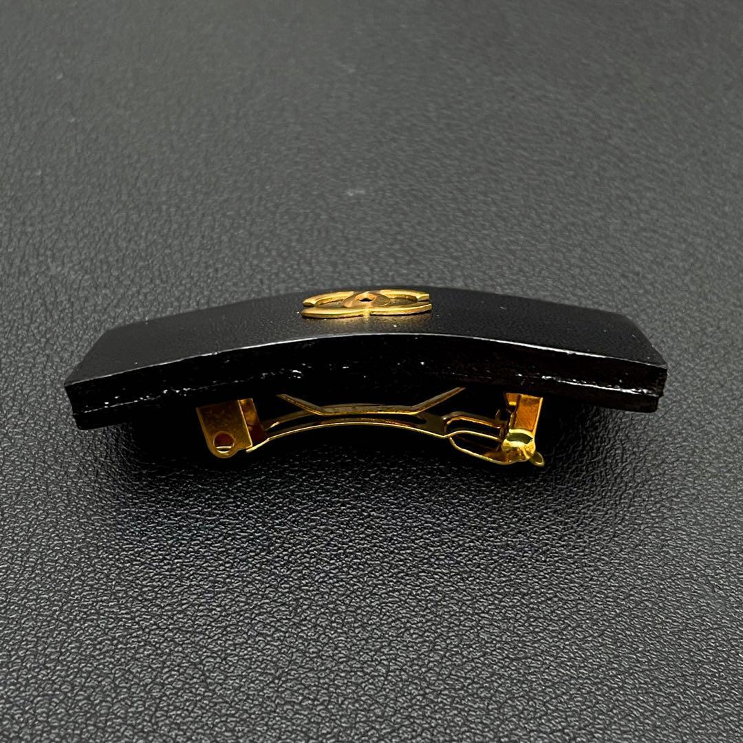 Chanel CC Logo Barrette Hair Black