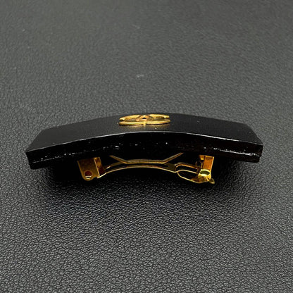 Chanel CC Logo Barrette Hair Black