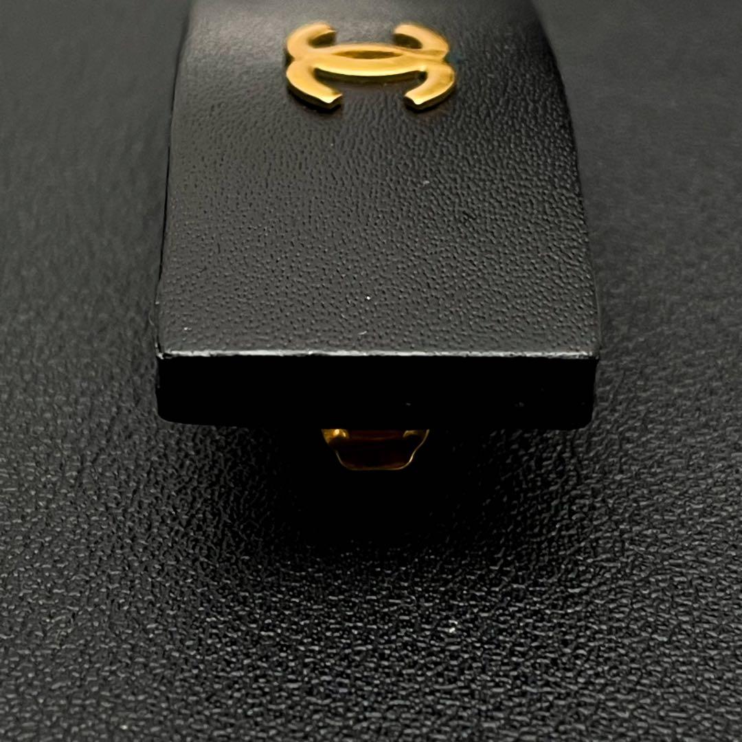 Chanel CC Logo Barrette Hair Black