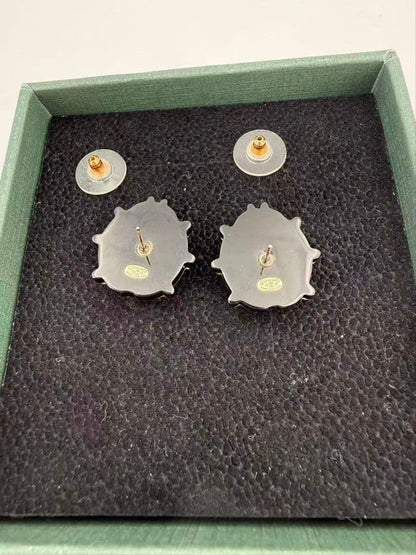 Chanel Ladybug Earrings CC Logo — view 2