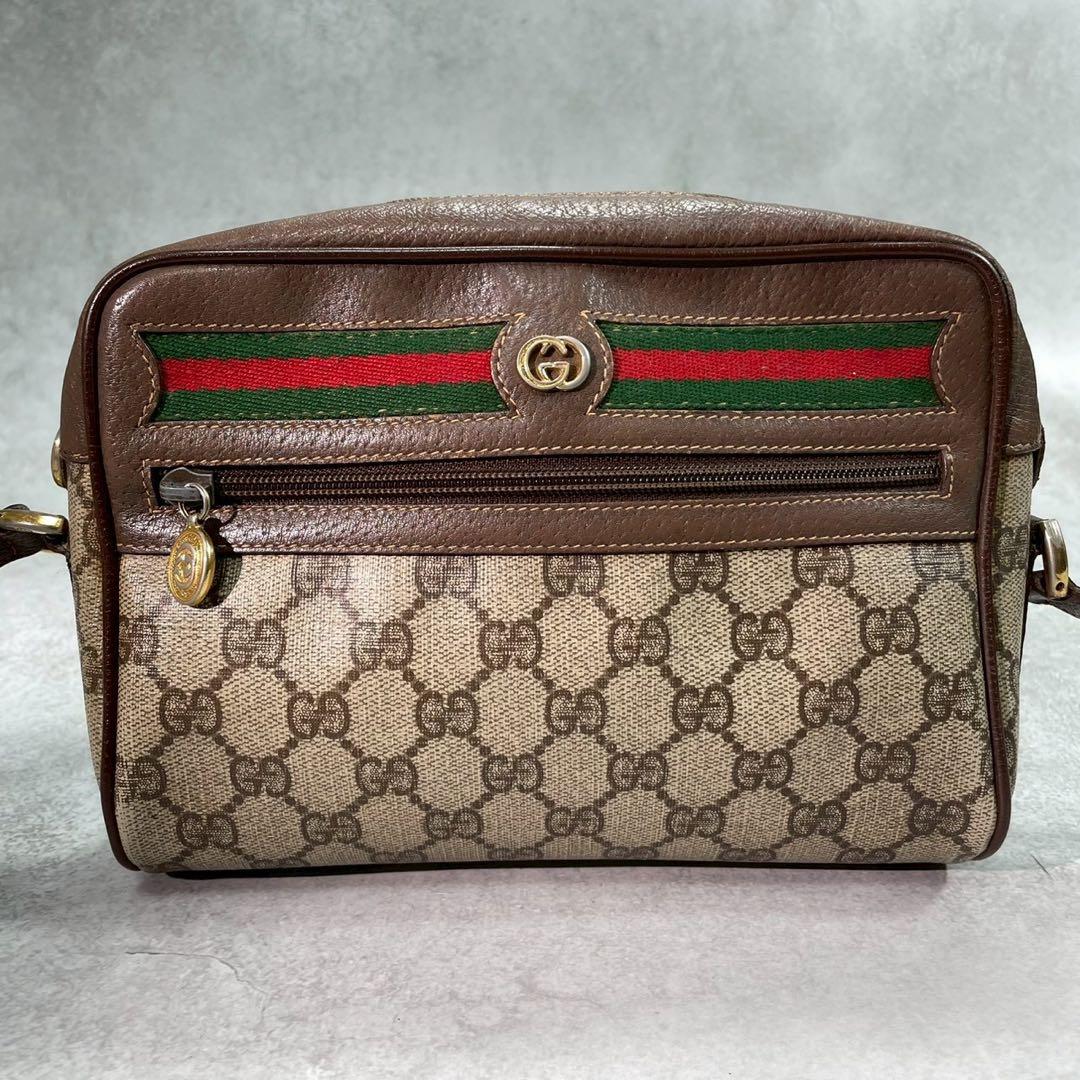 Gucci GG Sherry Line Shoulder Bag Brown Leather — view 2