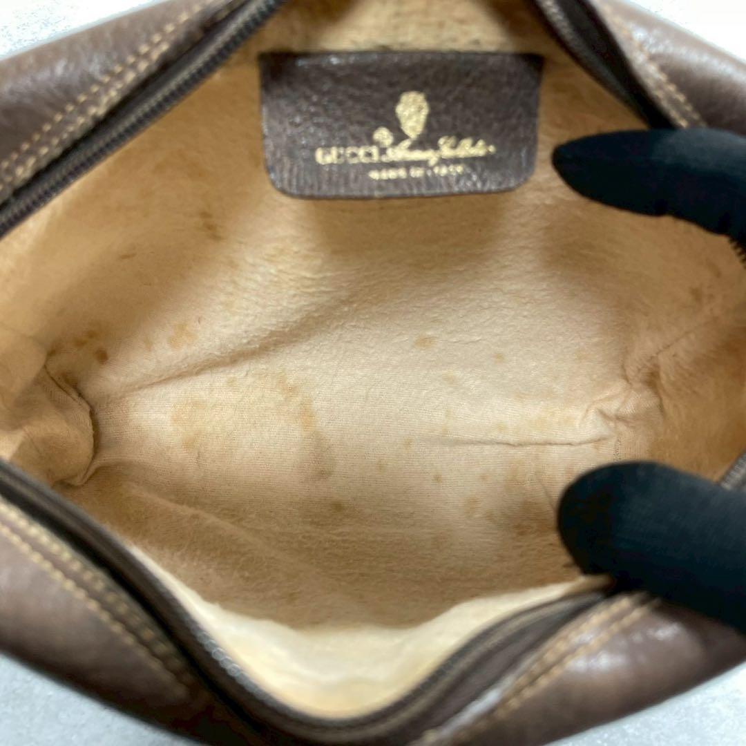Gucci GG Sherry Line Shoulder Bag Brown Leather — view 5