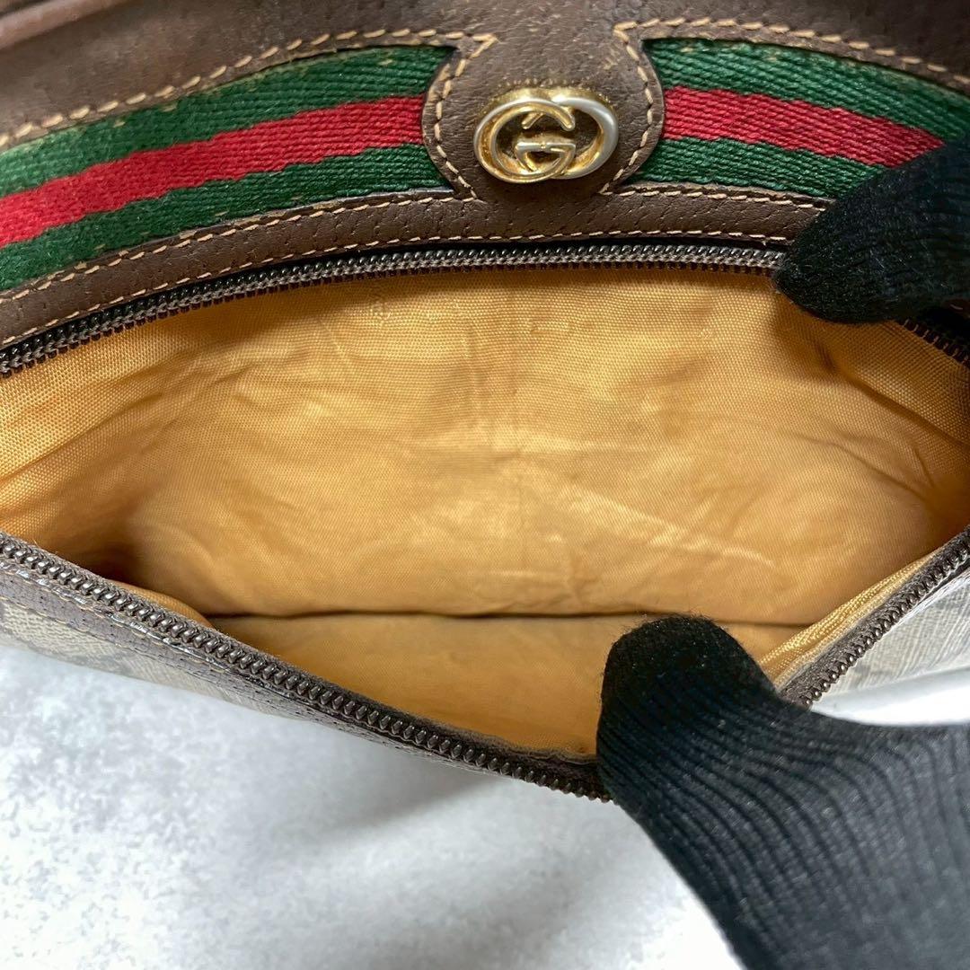 Gucci GG Sherry Line Shoulder Bag Brown Leather — view 6