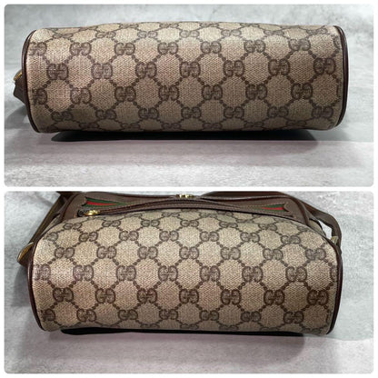 Gucci GG Sherry Line Shoulder Bag Brown Leather — view 8