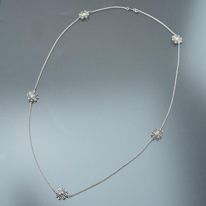 Tiffany & Co Daisy 5 Row Long Necklace Silver — view 2