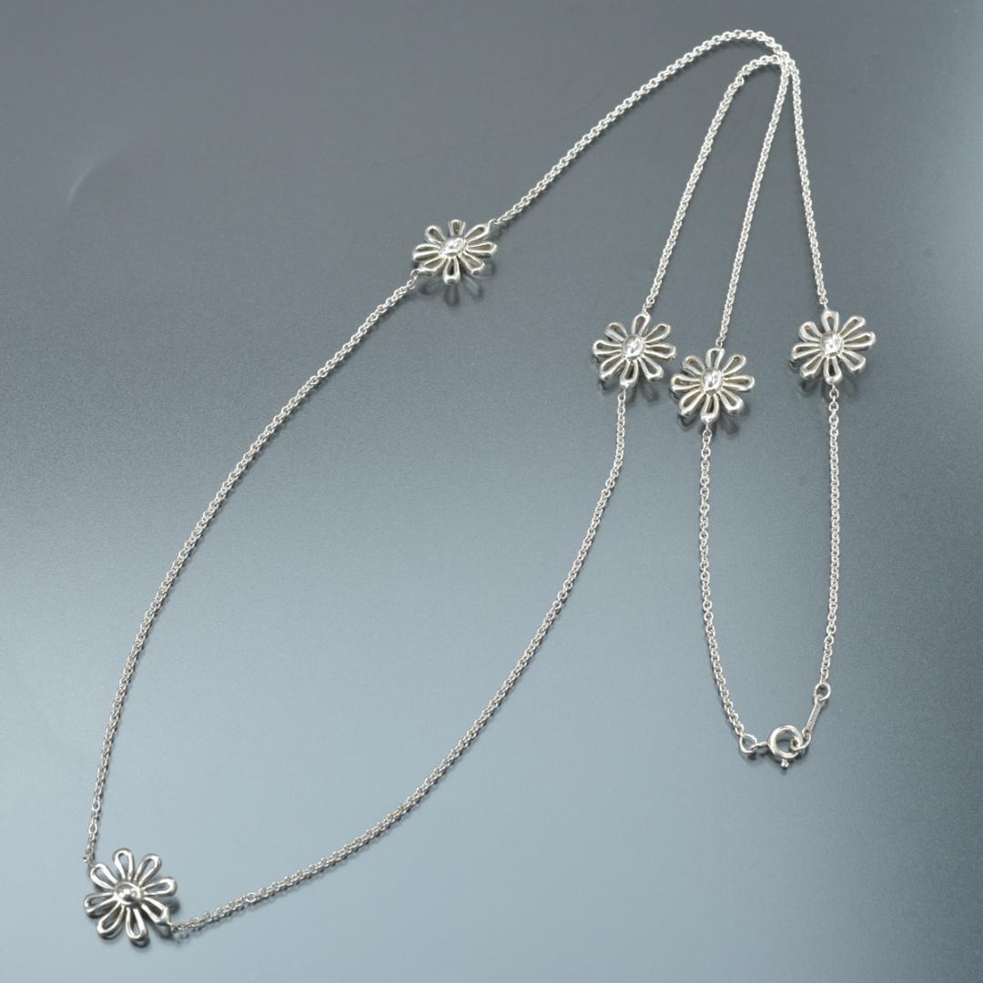 Tiffany & Co Daisy 5 Row Long Necklace Silver — view 3