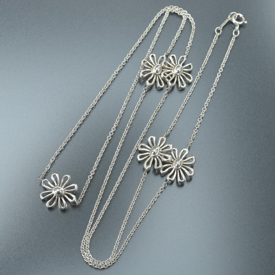 Tiffany & Co Daisy 5 Row Long Necklace Silver — view 4