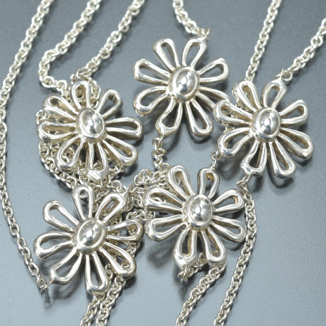 Tiffany & Co Daisy 5 Row Long Necklace Silver — view 6