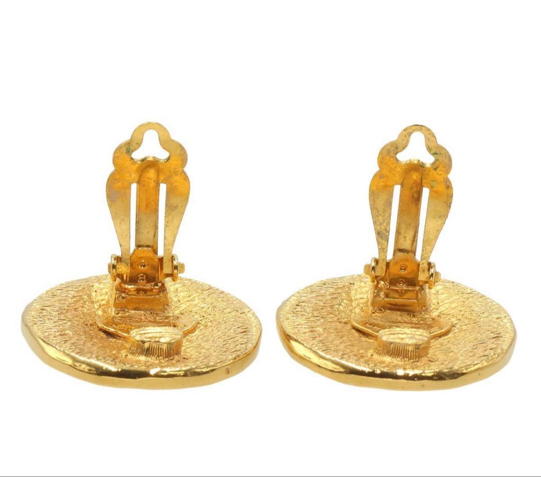 Chanel Logo Round Earrings