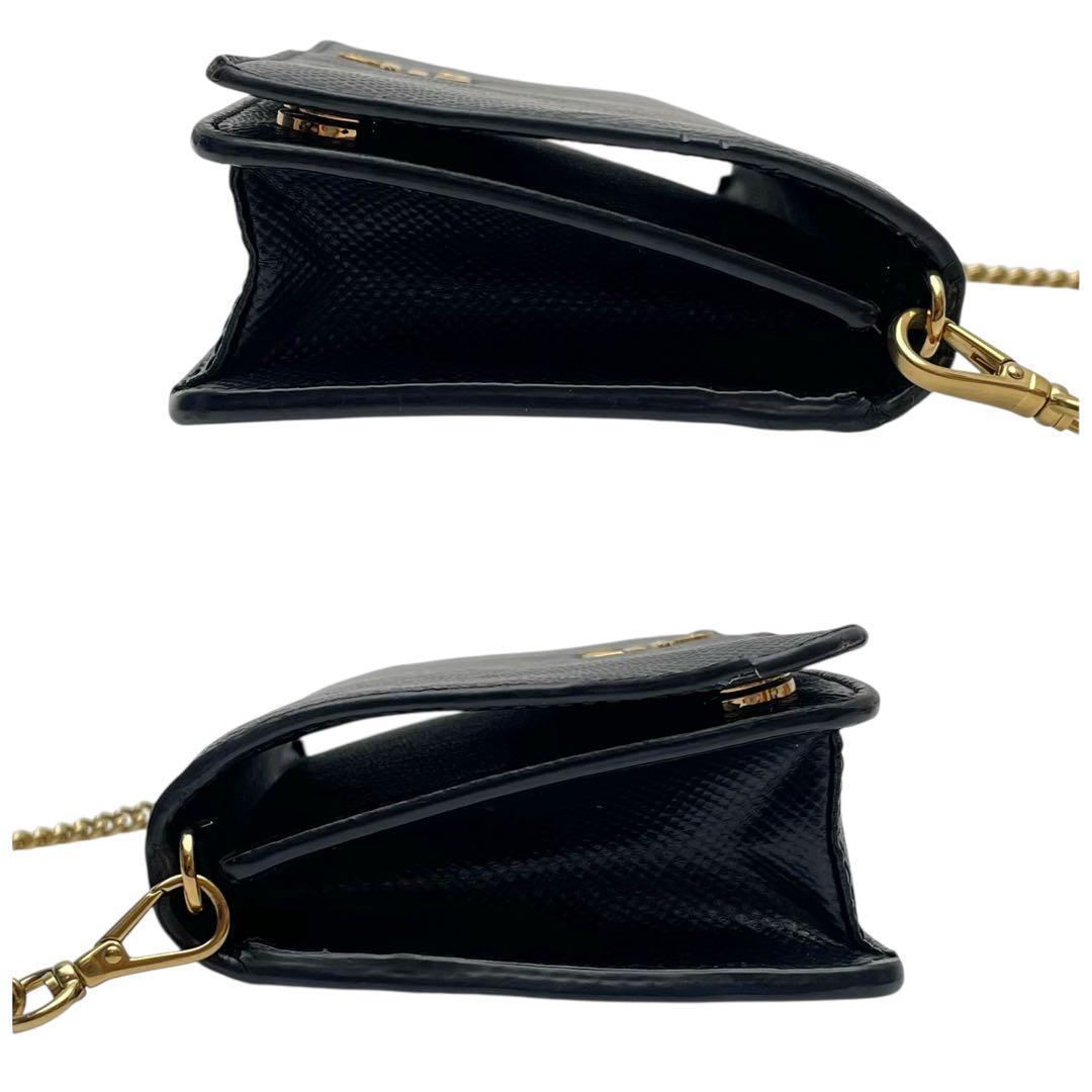 Prada Saffiano Leather Chain Shoulder Bag Pochette — view 4