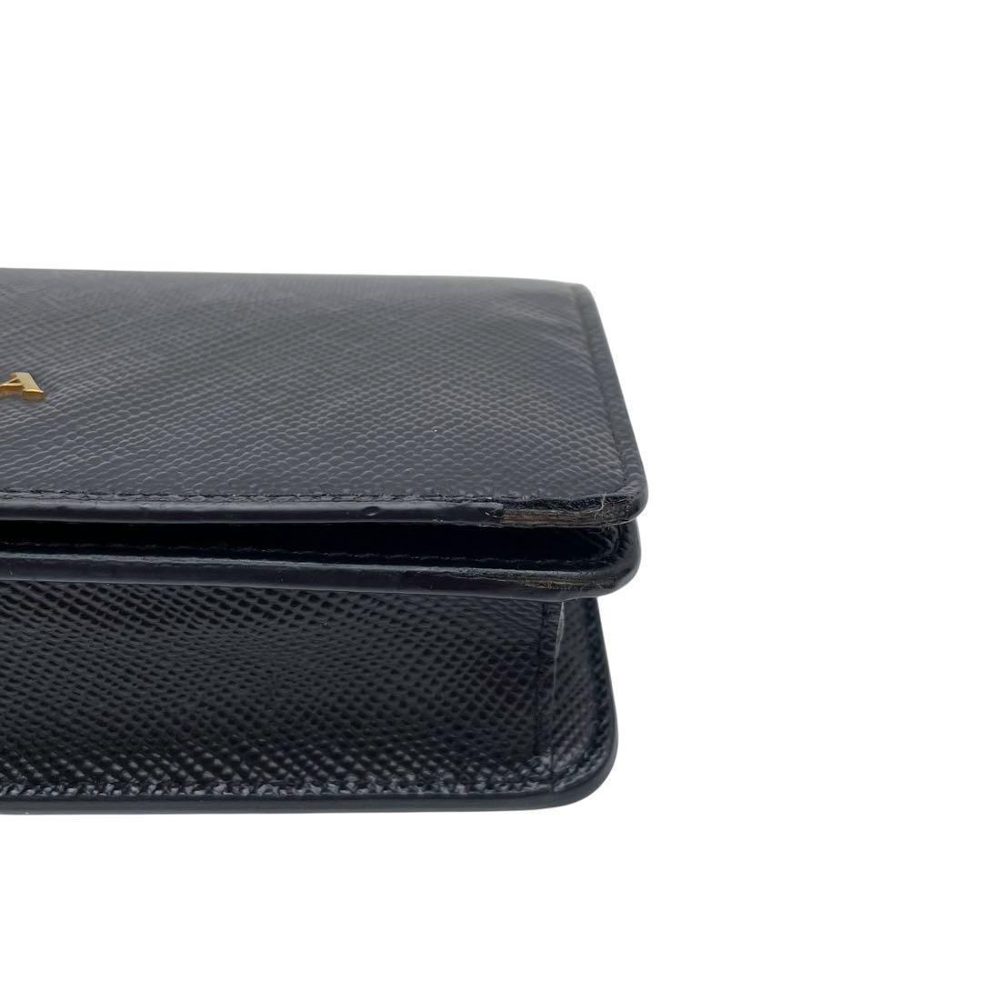 Prada Saffiano Leather Chain Shoulder Bag Pochette — view 7