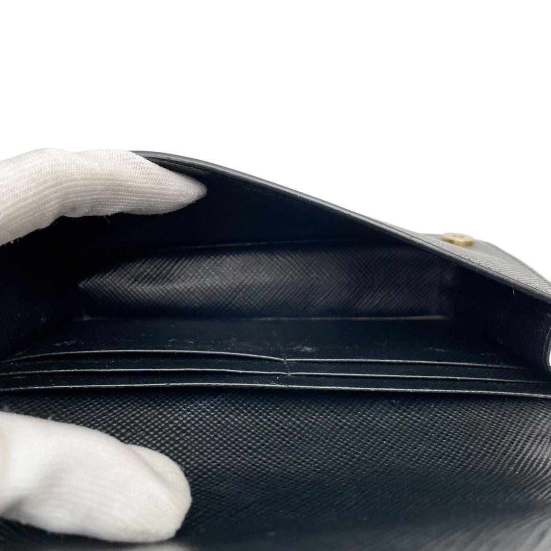Prada Saffiano Leather Chain Shoulder Bag Pochette — view 8