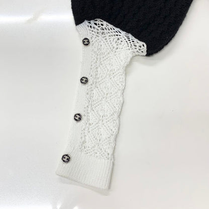 Chanel Cocomark Knit Sweater Black White