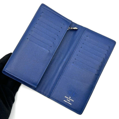 Louis Vuitton Taigarama Portefeuille Brazza Wallet Cobalt — view 3