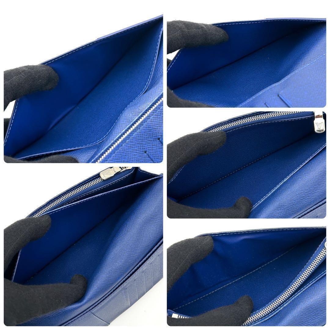 Louis Vuitton Taigarama Portefeuille Brazza Wallet Cobalt — view 5