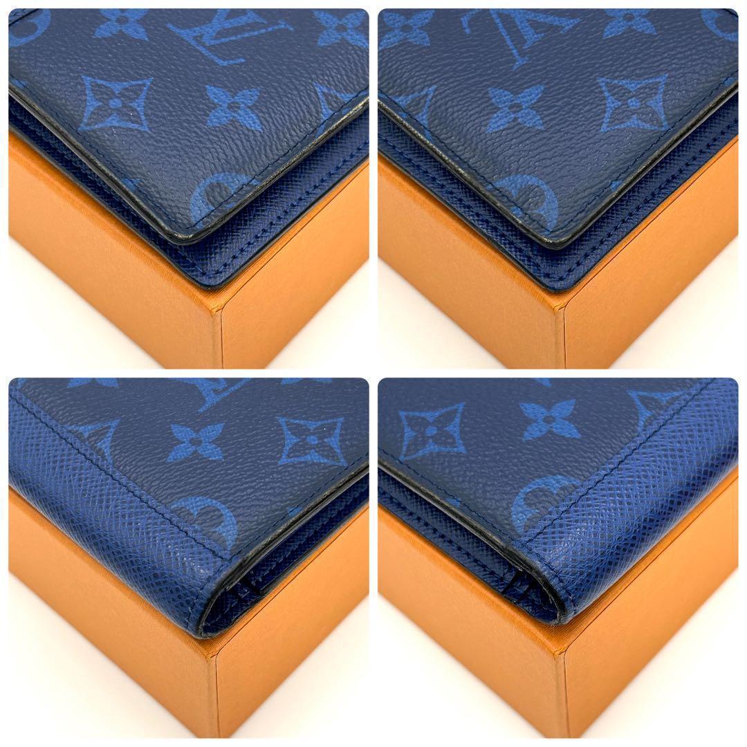 Louis Vuitton Taigarama Portefeuille Brazza Wallet Cobalt — view 7