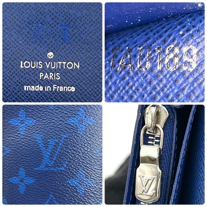 Louis Vuitton Taigarama Portefeuille Brazza Wallet Cobalt — view 9