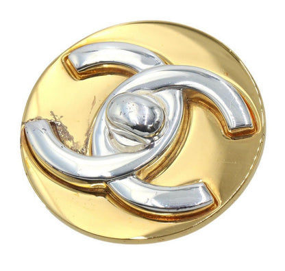 Chanel Coco Mark Turnlock Round Brooch