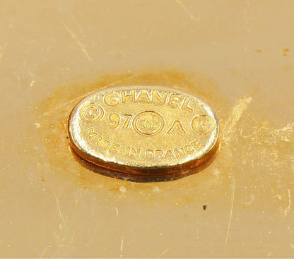 Chanel Coco Mark Turnlock Round Brooch