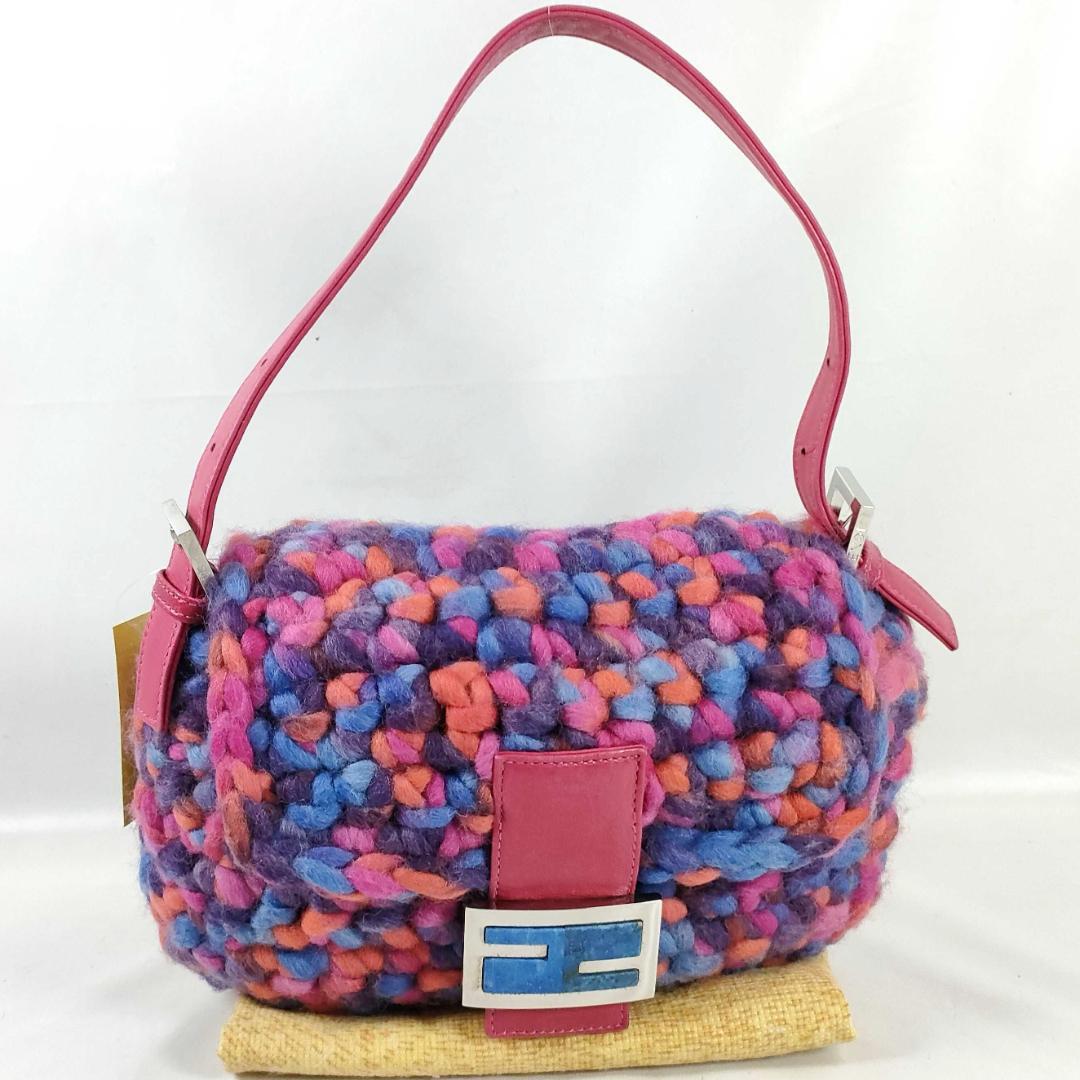Fendi Mamma Bucket Knit Wool Multicolor Sweater