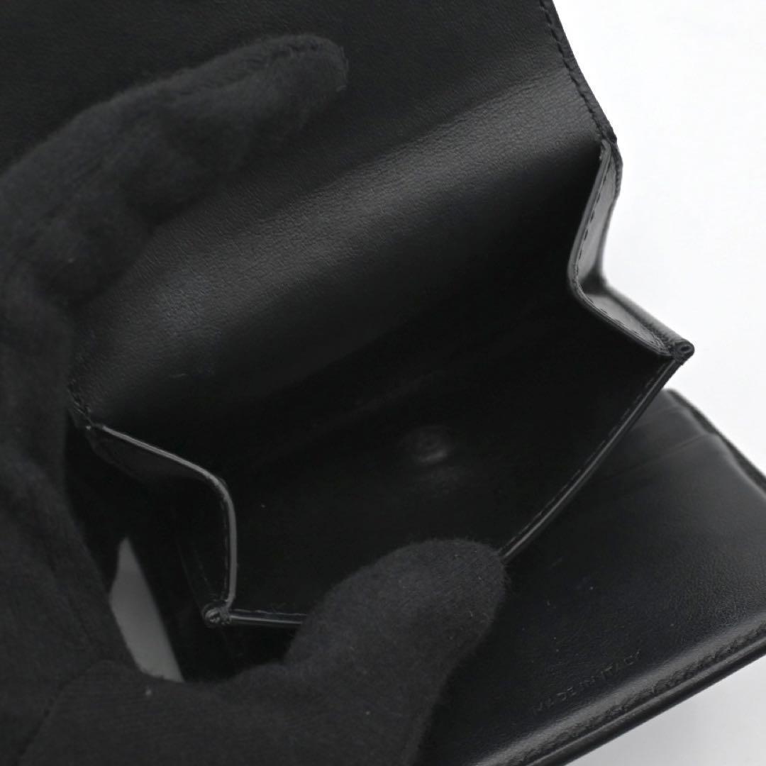 Celine Triomphe Trifold Wallet Calfskin Black Gold — view 7